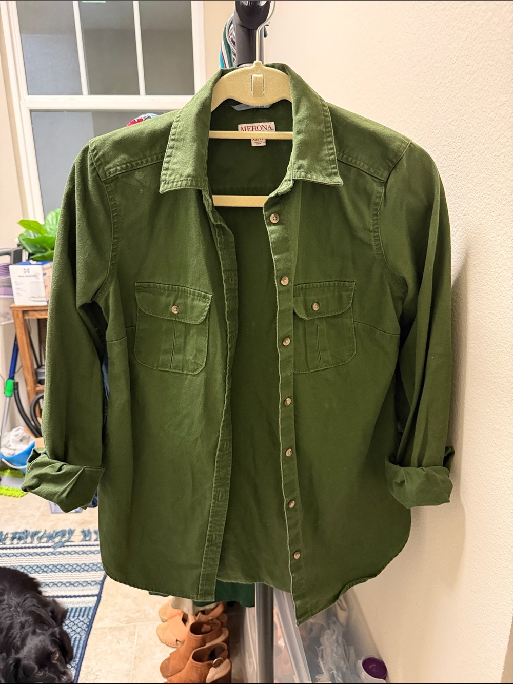 Merona Olive Utility Shirt Jacket